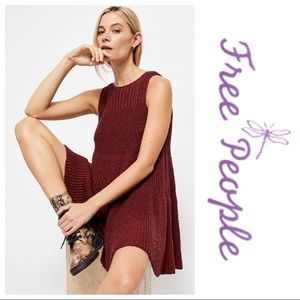 Free People Waterfall Ruffle Sweater Mini Dress